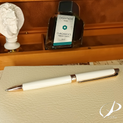 Stylo bille Leman Slim Caran d'Ache Blanc