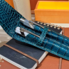 Étui Mignon Savannah Turquoise, 2 compartiments, chez Perreyon 1884 à Lyon.
