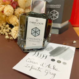 Encre Caran d'Ache pour stylo plume chez Perreyon 1884 à Lyon.