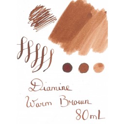 Encre Diamine Warm Brown pour stylo plume chez Perreyon 1884 à Lyon.