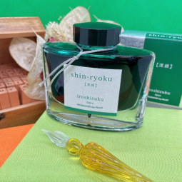 Encre Iroshizuku Pilot - Shin-Ryoku - chez Perreyon 1884 à Lyon.