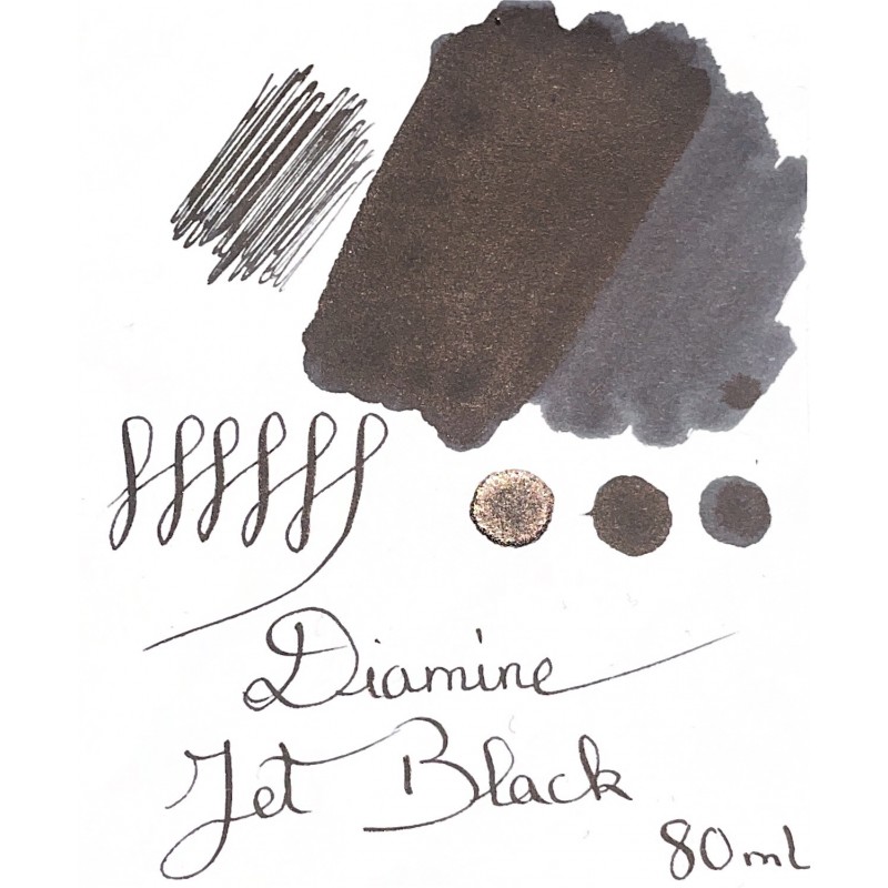 Encre Diamine Jet Balck pour stylo plume chez Perreyon 1884 à Lyon.