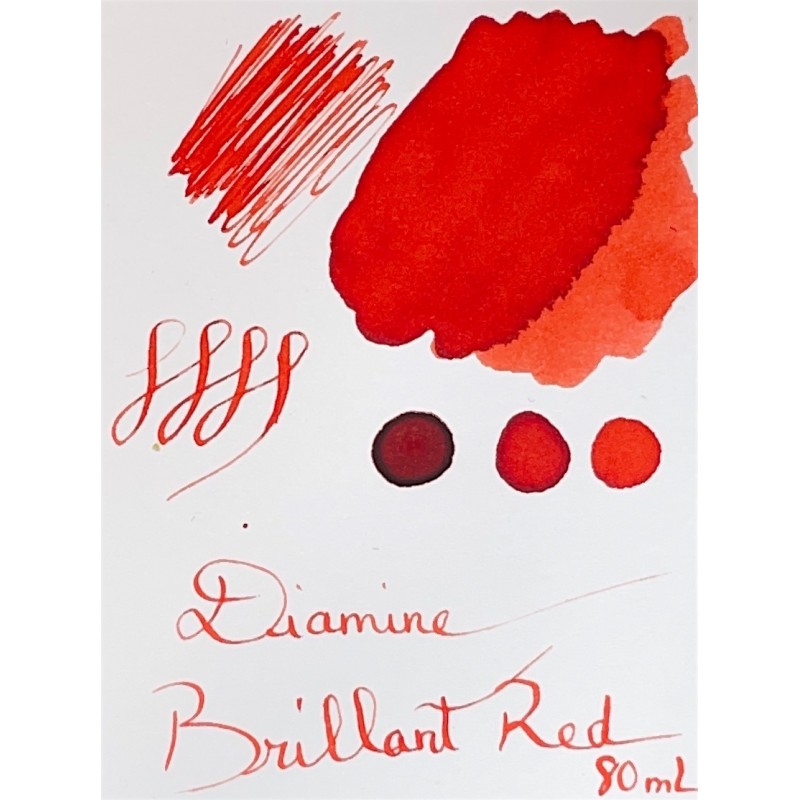 Encre Diamine Brilliant Red pour stylo plume chez Perreyon 1884 à Lyon.