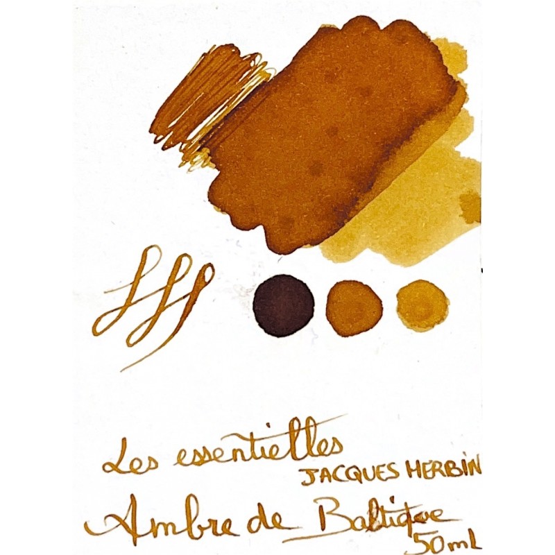 Encre Jacques Herbin Les Essentielles - Ambre de Baltique - pour stylo plume chez Perreyon 1884 à Lyon.