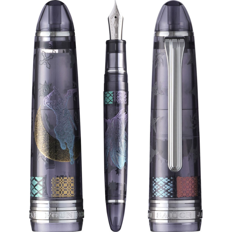 1911 NINJA YUUBI MAKI-E FOUNTAIN PEN (GOJOH) Black IP 21K (M) - PERREYON