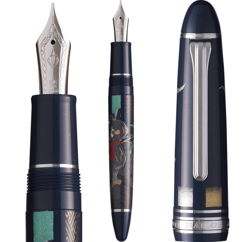 1911 NINJA YUUBI MAKI-E FOUNTAIN PEN (IN) Black IP 21K (M) - PERREYON