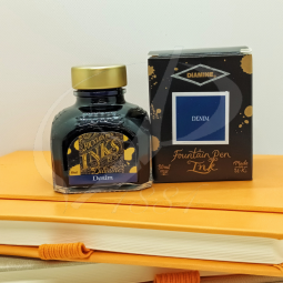 Encre Diamine Denim pour stylo plume chez Perreyon 1884 à Lyon.