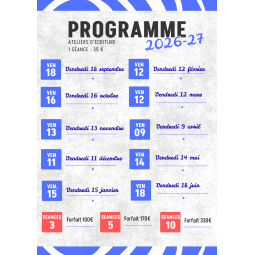 ATELIERS D'ECRITURE PERREYON LYON SAISON 2026-27