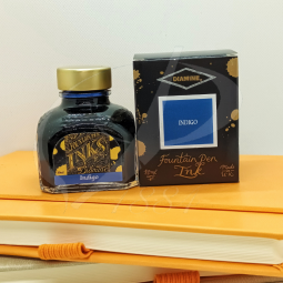 Encre Diamine Indigo pour stylo plume chez Perreyon 1884 à Lyon.
