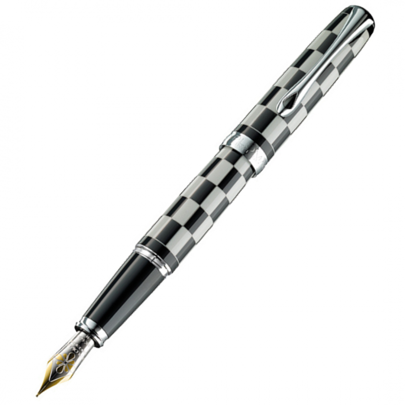 Stylo-plume Rétro Gullor – Corps Métal Argenté – Convertisseur Inclus – Compatible Cartouches Standard – Cadeau élégant
