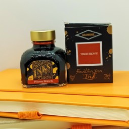 Encre Diamine Warm Brown pour stylo plume chez Perreyon 1884 à Lyon.