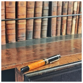 Voyager avec des stylos plume, c'est possible. Et pour le coup, le Maiora Mitho Origine s'accordait parfaitement avec l'ambiance de la Marsh's Library, à Dublin. C'est la première bibliothèque publique d'Irlande, créée au 18e siècle.  On ne touche pas aux livres, pour beaucoup très anciens, mais ils imprègnent l'espace d'une certaine magie.
Un voyage dans le temps qui méritait bien une pause écriture, à la plume, dans le jardin !

#perreyon1884 #penenthusiast #penporn #writingcommunity #writinginstruments #maiora #fountainpen #irlande #travelnotebook #fountainpengeeks #styloplumelyon #stylolyon #handwriting #journalling #carnetdevoyage